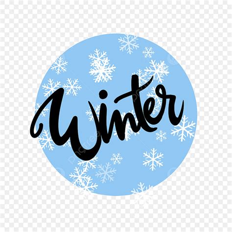 Winter Season Clipart PNG Images Winter Season Handwritten With Simple