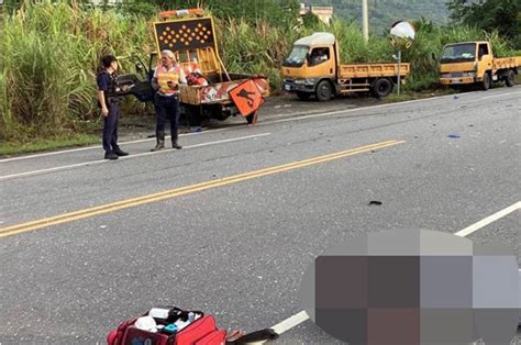 男騎重機追撞工程車 臟器外露慘死路旁 社會 中時