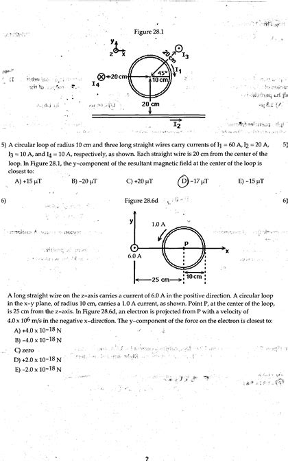 Oneclass A Very Long Straight Wire Carries A Current Of A This