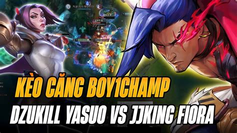 DZUKILL VÁC YASUO ĐI TOP VÔ TÌNH CHẶM MẶT FIORA CỦA JJKING TẠI RANK HÀN