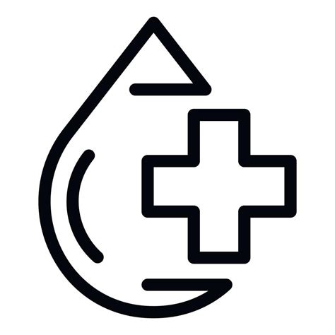 Medical Blood Drop Icon Outline Style 15391278 Vector Art At Vecteezy