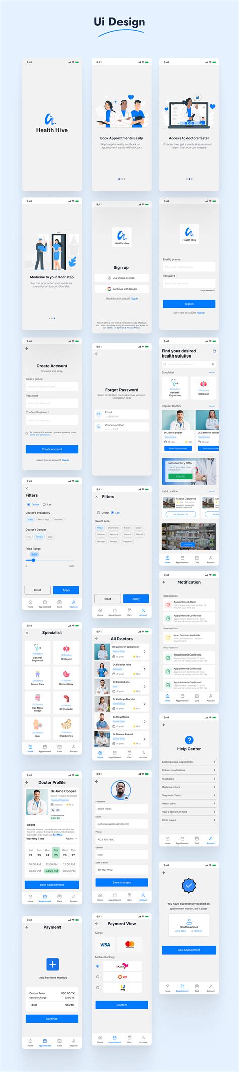 Doctor Appointment App Uiux Case Study On Behance