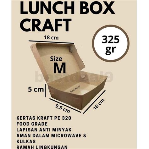 Jual Papper Lunch Box Kraft Full Lamination Food Grade Size M Kotak