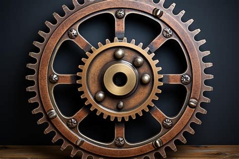 Premium Vector 3d Render Of Old Rusty Gear Isolated On White