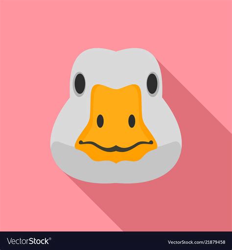 Goose Head Icon Flat Style Royalty Free Vector Image