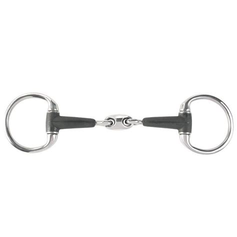 Mors Olive Pour Cheval Double Brisure En Caoutchouc Horze Black