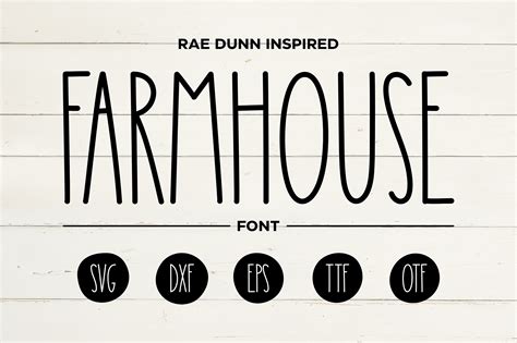 Farmhouse Font Rae Dunn Font Skinny Font For Cricut Project Rae Dunn