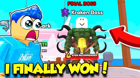 I FINALLY BEAT THE KRAKEN BOSS IN ARM WRESTLE SIMULATOR YouTube