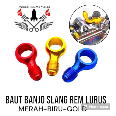 Jual BAUT BANJO SELANG REM DEPAN BAUT KALIPER CNC WARNA UNIVERSAL BAUT