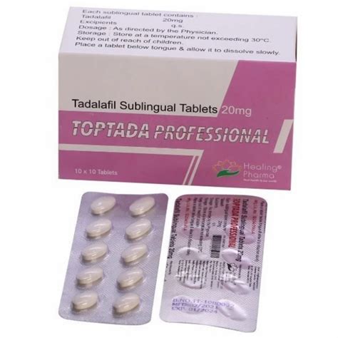 Toptada Sublingual Tablets Ip At Rs Stripe Tadalafil Tablets In