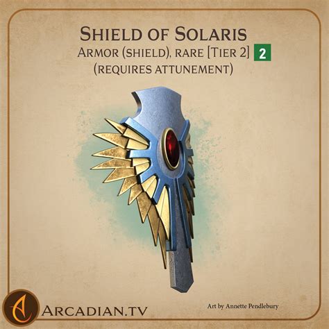 Shield Of Solaris New Dnd Magic Item Arcadian Media