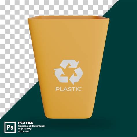 Illustration D D Une Poubelle Orange Pour Le Plastique Avec Un Symbole