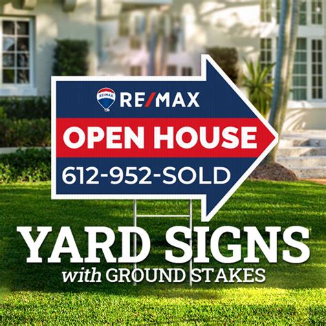 Remax Open House Arrow Directional Yard Sign Etsy