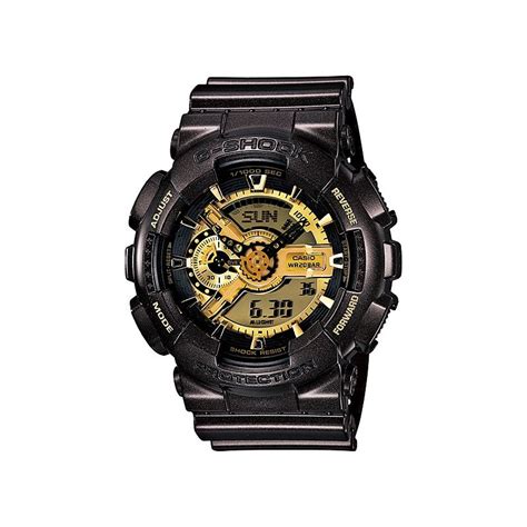 Casio G Shock Analogue Digital Mens Black Garish Gold Series Watch