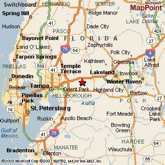 dover florida  area map