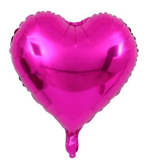 Globo Corazon Metalizado Fucsia O Cms Rufipacks