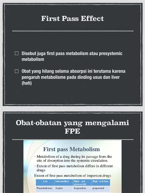 First Pass Effect | PDF