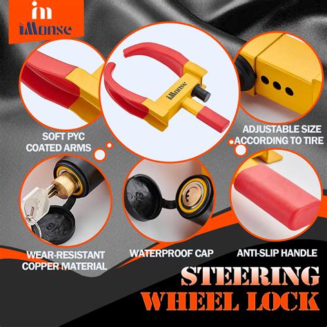 Universal Wheel Lock Heavy Duty Security Trailer Wheel Lock Tires Anti