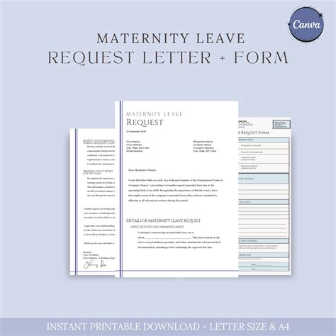 Maternity Leave Request Letter Request Form Maternity Leave Leave Of