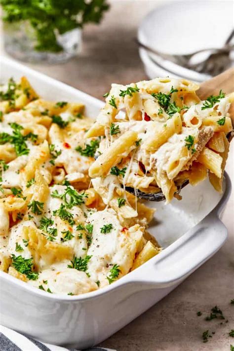 Chicken Alfredo Pasta Bake Easy Weeknight Recipes