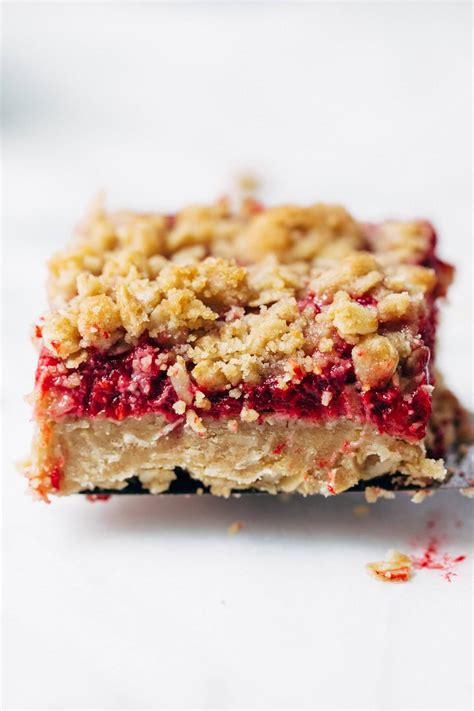 Raspberry Crumble Bars Recipe Pinch Of Yum