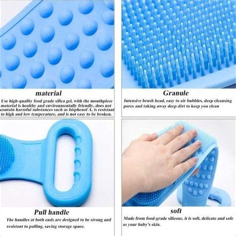 Buy Silicone Bath Brush Soft Scrubber Skin Massage Brush Feet Rubbing