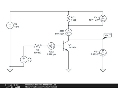 Simulated Transistor Lab - CircuitLab