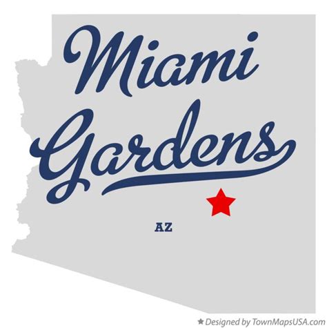 Map of Miami Gardens, AZ, Arizona