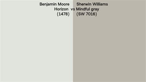 Benjamin Moore Horizon 1478 Vs Sherwin Williams Mindful Gray SW 7016