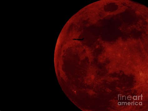 Super Blood Moon Jet Silhouette Red Photograph By Katie Irons Pixels