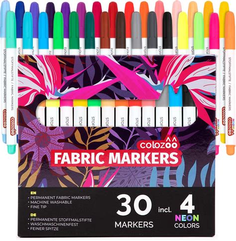 Zenacolor Marqueurs Feutre Textile Non Toxique Ind L Bile Et