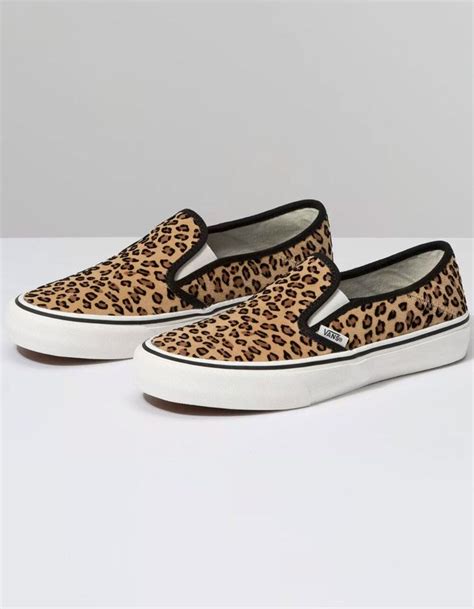 Womens Vans Leopard Slip Ons Leopard Slip On Slip On Cute Womens Shoes