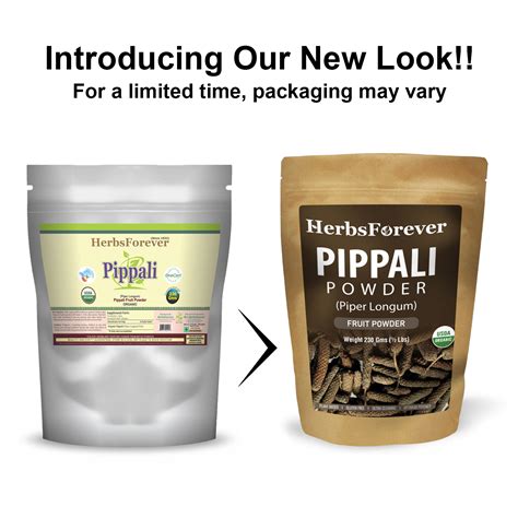 Organic Pippali Powder- Piper longum- Non GMO- Organic- Vegan- 230 Gms ...