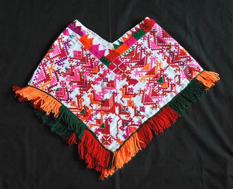 Tenek Huastec Quechquemitl Mexico Karen Elwell Hand Embroidered