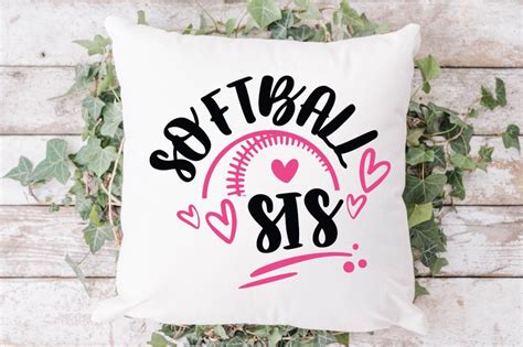 Softball Sis Svg Softball Sister Svg Softball Shirt Svg Softball Svg