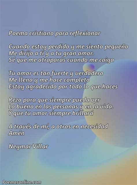 Cinco Poemas Cristianos Para Reflexionar Poemas Online