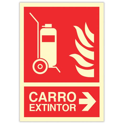 Señal Carro Extintor Flecha Derecha Ebersign