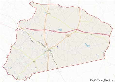 Map of Treutlen County, Georgia - Thong Thai Real