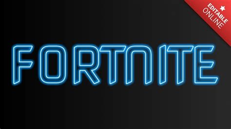 Fortnite Neon Azul Gerador De Efeitos De Texto