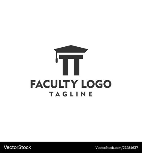 Faculty logo design inspiration Royalty Free Vector Image