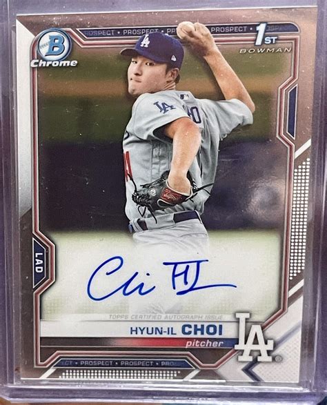 2021 Bowman Chrome Prospect Autographs CPAHC Hyun Il Choi Dodgers