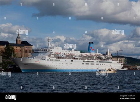 Cruise Ship In Oslo Harbour Norway Stock Photo Alamy