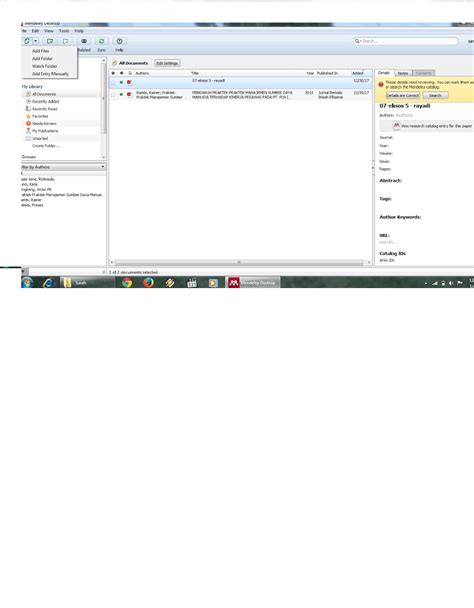 cara membuat footnote di mendeley 2