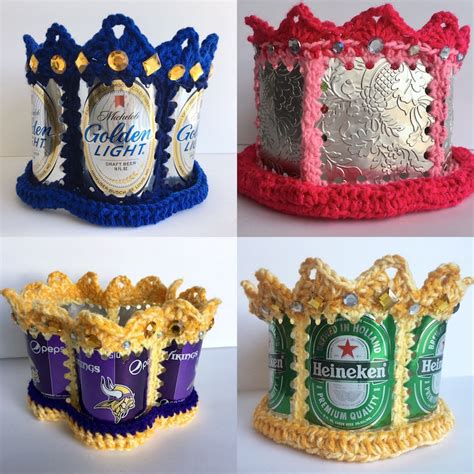 Beer Can Custom Crown With Jewels Etsy