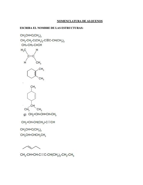 Solution Pr Ctica Alquenos Alquinos Studypool