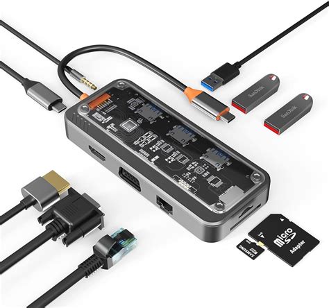 Usb C Hub Dongle 10 In 1 Usb C Adapter Docking Ubuy India