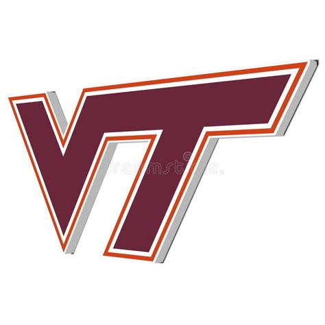 3d Emblem Of The Virginia Tech Hokies Isolated On White Background