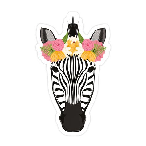 Pretty Zebra Sticker– Bloomwolf Studio