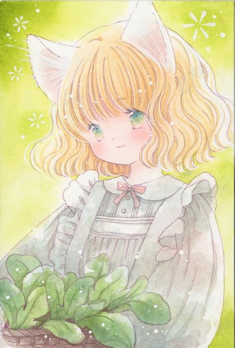 「ねこちゃんー🐈‍⬛ 猫の日 」神谷かおり🌸megru展🌸ドローイングモール🌸羽根としっぽ展のイラスト