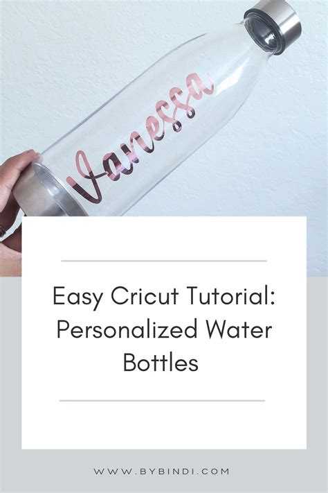 Easy Cricut Tutorial Personalized Water Bottles Personalized Water